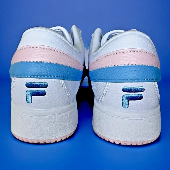 Fila Women's A-LOW Retro Tennis Shoes Platform Sneakers White Blue Pink Size 8.5 - Picture 5 of 10
